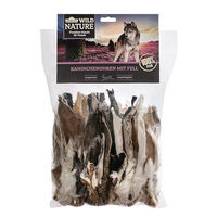 Produktbild von Dehner Wild Nature Hundesnack Kaninchenohren mit Fell glutenfrei und zuckerfrei 500 g