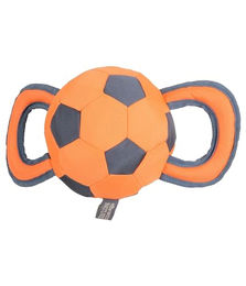 Dehner Wild Nature Hundespielzeug Outdoor Handle Ball aus Baumwolle mit Quietscher in Orange 35 x 20 x 20 cm - 1 Stk. – Bild 1 von 4