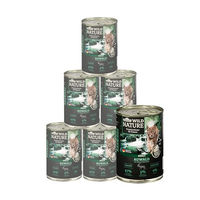Produktbild von Dehner Wild Nature Katzenfutter Auwald Nassfutter Adult Hirsch und Truthahn getreidefrei und zuckerfrei 6 x 400 g Dosen