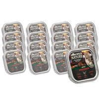 Produktbild von Dehner Wild Nature Katzenfutter Hochmoor Nassfutter Ente Pute Adult Getreidefrei 16 x 100 g Schalen
