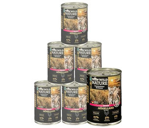 Dehner Wild Nature Katzenfutter Kitten Huhn Nassfutter getreidefrei und zuckerfrei 6 x 400 g Dose – Bild 1 von 8