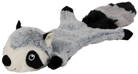 Dehner Wild Nature Plüschspielzeug Flat Racoon für Hunde aus Polyester in Grau/Schwarz - 1 Stk. – Bild 1 von 4