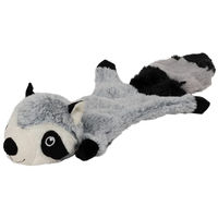 Produktbild von Dehner Wild Nature Plüschspielzeug Flat Racoon für Hunde aus Polyester in Grau/Schwarz - 1 Stk.