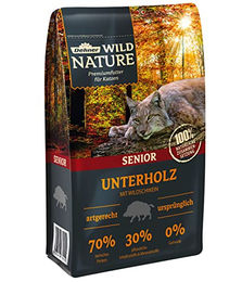 Dehner Wild Nature Unterholz Katzenfutter Trockenfutter Senior Wildschwein Getreidefrei 1500g – Bild 1 von 4