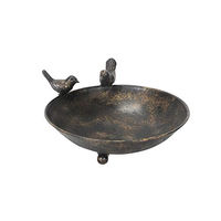 Produktbild von Deko-Impression Bodenfutterstation Vogeltränke und Vogelbad aus massivem Metall in Bronzefarben