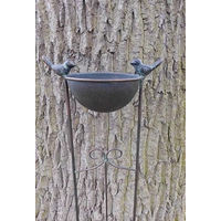 Produktbild von Deko-Impression Vogeltränke mit Rankgitter als Futterstelle und Gartenstecker aus Metall in Bronze
