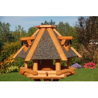 Produktbild von Deko-Shop-Hannusch Luxus Vogelhaus aus Holz mit Solar oder Ständer in Grün oder Braun