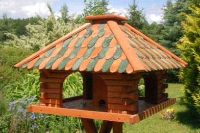 Produktbild von Deko-Shop-Hannusch Vogelhaus aus Holz in Grün ohne Ständer