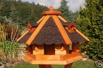 Produktbild von Deko-Shop-Hannusch Vogelhaus aus Holz mit Bitumenschindeln in Braun