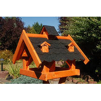 Produktbild von Deko-Shop-Hannusch Vogelhaus aus Holz mit Bitumenschindeln und Gauben in Bitum Dunkel
