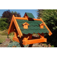 Produktbild von Deko-Shop-Hannusch Vogelhaus aus Holz mit Bitumenschindeln und Gauben in Grün
