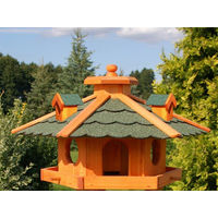 Produktbild von Deko-Shop-Hannusch Vogelhaus aus Holz mit Bitumenschindeln und Solar V12 48 cm