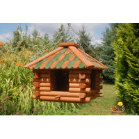 Produktbild von Deko Shop Hannusch Vogelhaus aus Holz mit Futtersilo und Solarbeleuchtung in verschiedenen Größen und Dachfarben