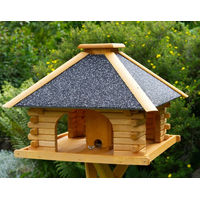 Produktbild von Deko-Shop-Hannusch Vogelhaus aus Holz mit Strukturputzdach in Braun