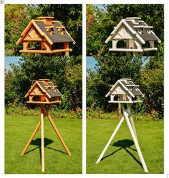 Deko-Shop-Hannusch Vogelhaus V 19 aus Holz mit Steinputz in Weiß oder Braun 50 x 36 cm – Bild 1 von 1