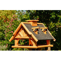 Produktbild von Deko-Shop-Hannusch Vogelhaus V 19 aus Holz mit Steinputz in Weiß oder Braun 50 x 36 cm