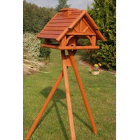 Produktbild von Deko-Shop-Hannusch Vogelhaus Vogelvilla aus Holz mit Solarbeleuchtung in Braun