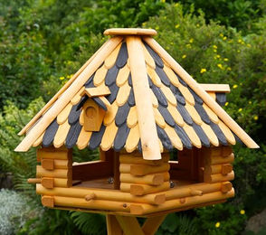 Deko Shop Hannusch XXL Luxus Vogelhaus aus Holz in Braun 70 x 45 cm – Bild 1 von 6