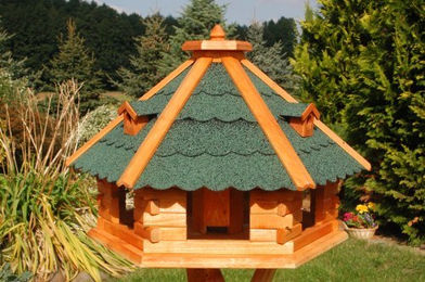 Deko Shop Hannusch XXL Vogelhaus aus Holz in Braun 67 x 45 cm – Bild 1 von 2