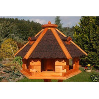 Produktbild von Deko-Shop-Hannusch XXL Vogelhaus aus Holz mit Bitumenschindeln in Braun
