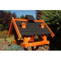 Produktbild von Deko-Shop-Hannusch XXL Vogelhaus aus Holz mit Bitumenschindeln und Gauben in Bitum Dunkel