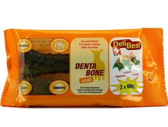 Produktbild von DeliBest Denta Bone Zahnpflege-Snack für Hunde mit Lamm und Monoprotein in Small
