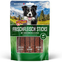 Produktbild von DeliBest Frischfleisch Sticks Hirsch und Rind Monoprotein Kausnack - 10 x 85 g