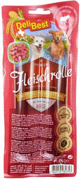 Produktbild von DeliBest Kausnack Fleischrolle Schweizer Rind mit Hirse hypoallergen für sensitive Hunde 1000g