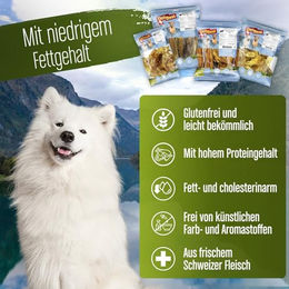 DeliBest Light Knabberohren Rinderohren getrocknet für Hunde Zahnpflege-Snack getreidefrei 500g - 500 g – Bild 1 von 4