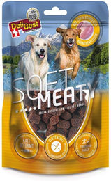 Produktbild von DeliBest Soft Meaty Feuchte Snacks Hähnchen Belohnungssnack mit hohem Fleischanteil für sensitive Hunde 150g