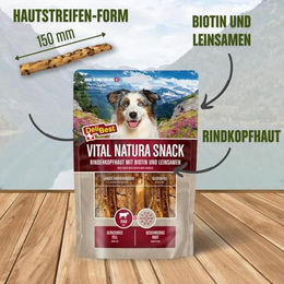 DeliBest Vital Natura Hundesnack Rind mit Biotin und Leinsamen glutenfrei 200 g - 6 x 200 g – Bild 1 von 11
