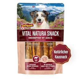 DeliBest Vital Natura Kausnack für Hunde mit Rinderkopfhaut und Wildlachsöl, glutenfrei, 200g - 200 g – Bild 1 von 13