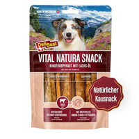 Produktbild von DeliBest Vital Natura Kausnack für Hunde mit Rinderkopfhaut und Wildlachsöl, glutenfrei, 200g - 200 g