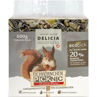 Produktbild von Delicia Eichhörnchen Futtermix Streufutter mit Nüssen Früchten und Kernen 600g - 600 g