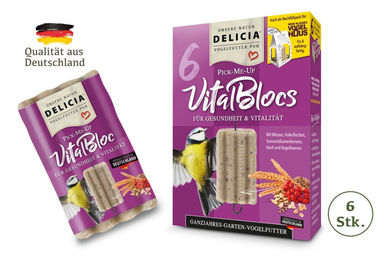 DELICIA Pick-Me-Up VitalBlocs Energieblock für Wildvögel 6er Pack - 6 x 99 g – Bild 1 von 4