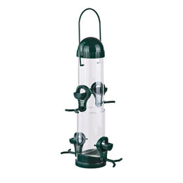 Produktbild von Dema Vogelfuttersäule Futterstation aus Kunststoff in Grün Transparent