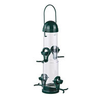 Produktbild von Dema Vogelfuttersäule Futterstation aus Kunststoff in Grün Transparent