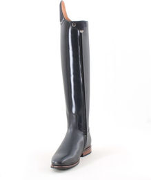 DeNiro Raffaello Reitstiefel Damen aus Leder in Brushed Blue mit Stardust Glaskristall und Lochmuster – Bild 1 von 3
