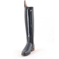 Produktbild von DeNiro Raffaello Reitstiefel Damen aus Leder in Brushed Blue mit Stardust Glaskristall und Lochmuster