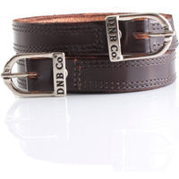 Produktbild von DeNiro Sporenriemen aus Leder in Brown Brushed mit silberner Schnalle