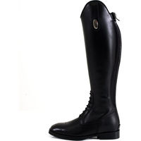 Produktbild von DeNiro Tricolore Reitstiefel aus Soft Glattleder in Schwarz mit Gummisohle Größe 36
