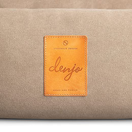 Denjo Dogs Hundebett Nest Classic Beige Medium mit Kopfstütze und recycelter Füllung – Bild 1 von 3