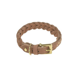 Denjo Dogs Stockholm Hundehalsband aus Leder Braun XS 28-32 cm – Bild 1 von 6