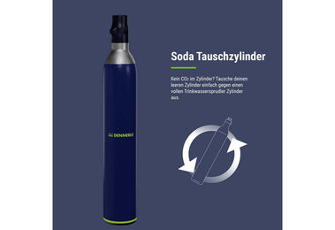Dennerle Carbo Soda M200 CO2-Düngesystem für Süßwasser-Aquarien bis 200 Liter in Silber aus Aluminium - 425 g – Bild 1 von 4