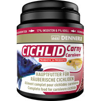 Produktbild von Dennerle Cichlid Carny Granulat für räuberische Buntbarsche und Diskus Fische 200 ml - 200 ml