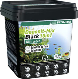 Dennerle Deponit-Mix Black 10in1 Multimineral Nährboden für Süßwasser-Aquarien Schwarz 9,6 kg - 9,6 kg – Bild 1 von 2