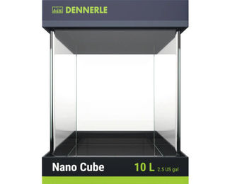 Dennerle Nano Cube Aquarium 10 l aus Glas mit schwarzer Rückwandfolie und Schaumstoffunterlage - 10 l – Bild 1 von 3