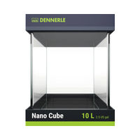 Produktbild von Dennerle Nano Cube Aquarium 10 l aus Glas mit schwarzer Rückwandfolie und Schaumstoffunterlage - 10 l