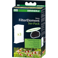 Produktbild von Dennerle Nano Eckfilter Ersatzkartuschen für Süßwasser Fisch Filterelemente 3er Pack