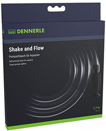 Produktbild von Dennerle Shake and Flow Strömungspumpe mit transparentem Schlauch und Aluminium für Aquarien